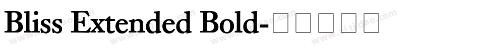 Bliss Extended Bold字体转换